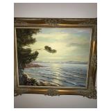 CIRCA 1962 GERMAN LAKE OIL ON CANVAS