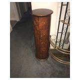 ROUND PLANT STAND WITH STORAGE DRAWERS