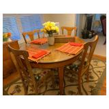 OVAL DINING TABLE AND CHAIRS