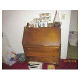 FOLD OUT TOP SECRETARY SOLID WOOD