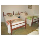 MID CENTURY TWIN BEDS