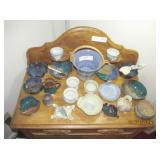 SIGNED GLAZED HAND THROWN POTTERY ITEMS