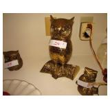 LARGE BRASS OWL