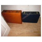 VINTAGE LEATHER SUITCASE WITH SUIT STORAGE INSIDE