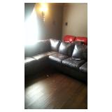 Leather sectional