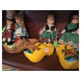 Dutch wooden shoes, dolls