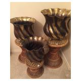 Vintage Brass Planters 