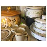 Cookware, cookie jar, dinnerware