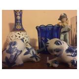 Blue and white decoratives