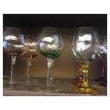 Colorful wine glasses 