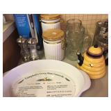 Canisters, mugs, honey keeper