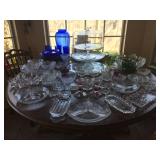 Crystal and glass serving pieces