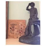 Bronze cowboy by Michael Garman