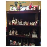 Bookcase, Christmas decoratives and nativity scenes