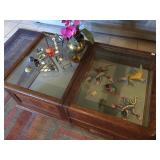 Antique showcase cabinet with cash drawer 