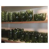 Vintage green glassware 