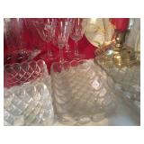 Cut glass serving peices 