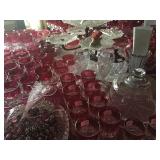 Cranberry glassware 