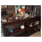 Large Sofa table with decorative 