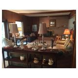 Large vintage sectional, decoratives 