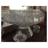 Vintage punch bowl and cups 