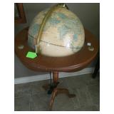 Lighted floor standing globe