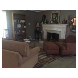 Ethan Allen sofa, decoratives 
