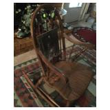 Antique rocker with Rushed seat