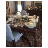 Hand carved Black Walnut dining table