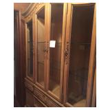 Blonde china cabinet 