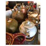 Tea Pot Collection from Brass to Pottery 