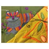Large Embroidered Pieces ready for making pillows or framed artwork