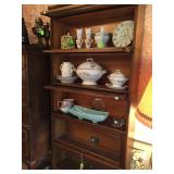 Antique Five-Shelf Library Bookcase