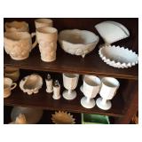 Large Antique Milk Glass Collection