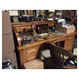 Antique Oak Roll Top Desk 
