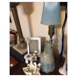 Blue/ Frosted Southern Belle Dresser / Vanity Lamp