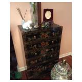 Asian Black Lacquered Chest 