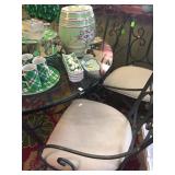Wrought Iron Round Dining Table and Chairs 