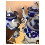 Flow Blue Coffee Pots  
