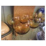 Amber Wine Glasses 