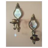Pair of Wall Scones with Venetian Glass 