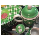 Green and White Dishes by Fritz and Floyd 