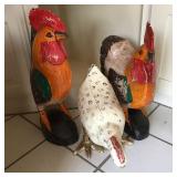wooden chickens