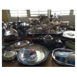 silver-plate serving pieces