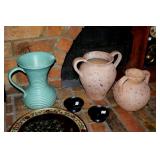 glazed urns