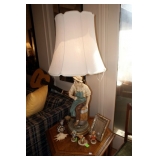 Pair woman and man lamps