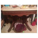 Eastlake table with marble top