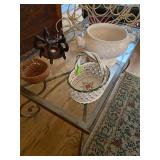 Wrought Iron Glass Coffee Table