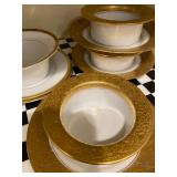 Gold Rimmed Bowl Saucer Bavaria Hutschenreuther