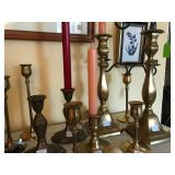 Collection of Brass Candlesticks